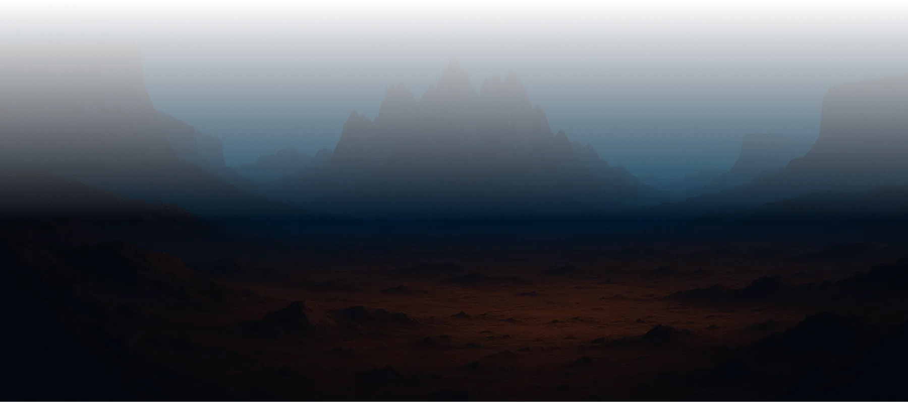 A dark martian sand landscape