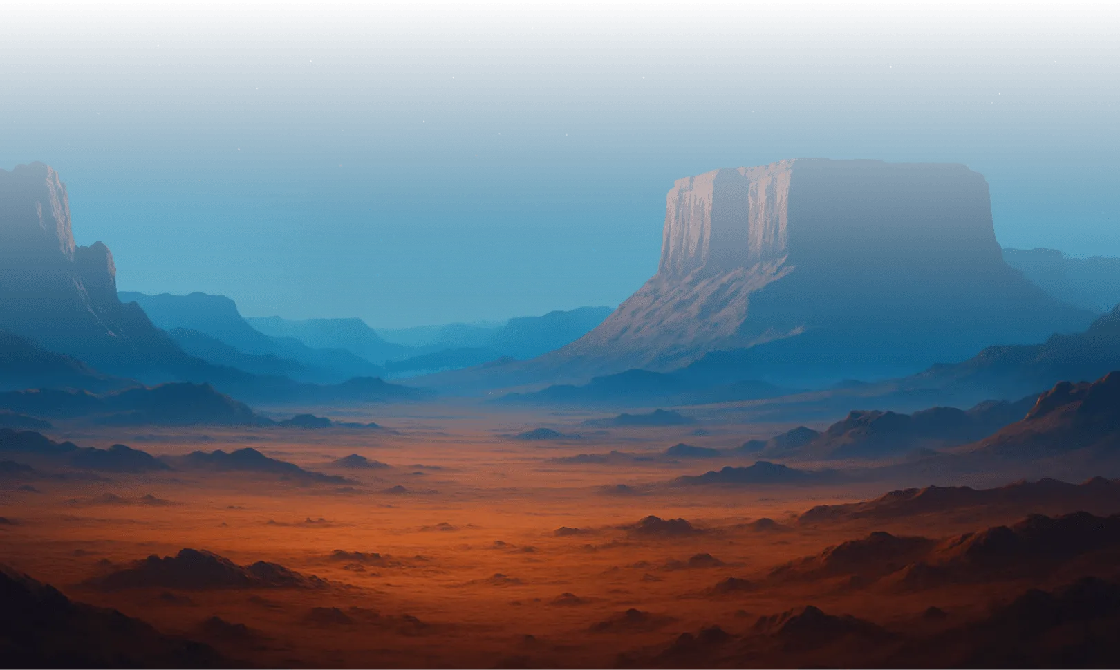 A martian sand dunes landscape